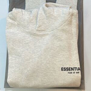 fear of god essentials light oatmeal hoodie 22